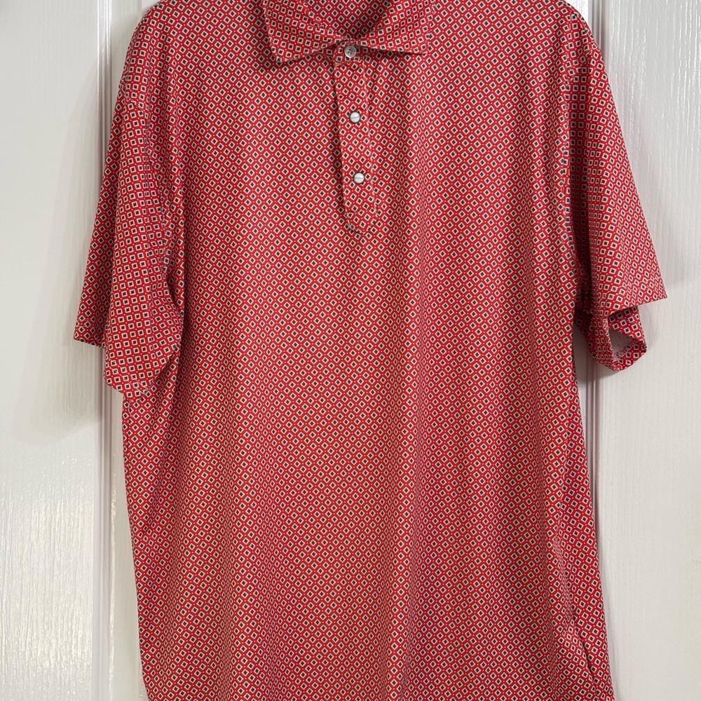 Red Geometric Men's Shirt